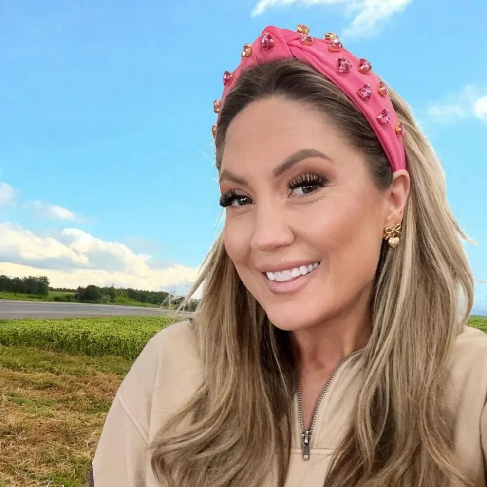 Giddy Up Glam Heart Crystal Top Knot Headbands